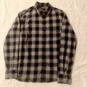 American Eagle Plaid Gray Flannel